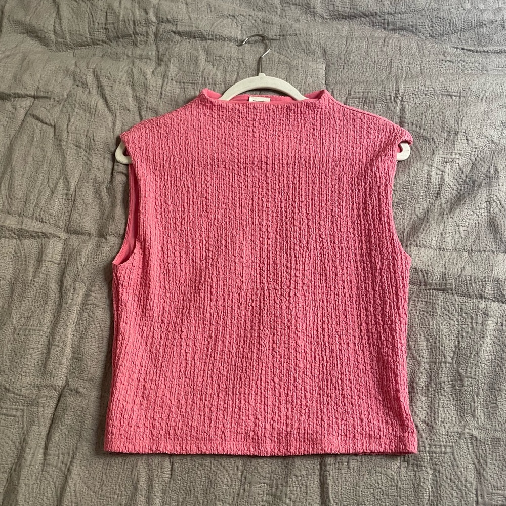 Abercrombie & Fitch Pink Ribbed Sleeveless Top